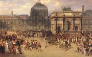 A Review Day under the Empire in the Cour de Carrousel near the Tuileries Palace (mk05)